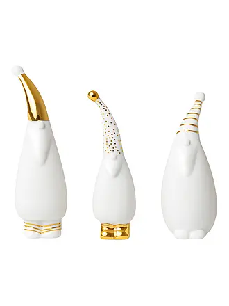 RAEDER | Figuras de Papá Noel, juego de 3, blanco |